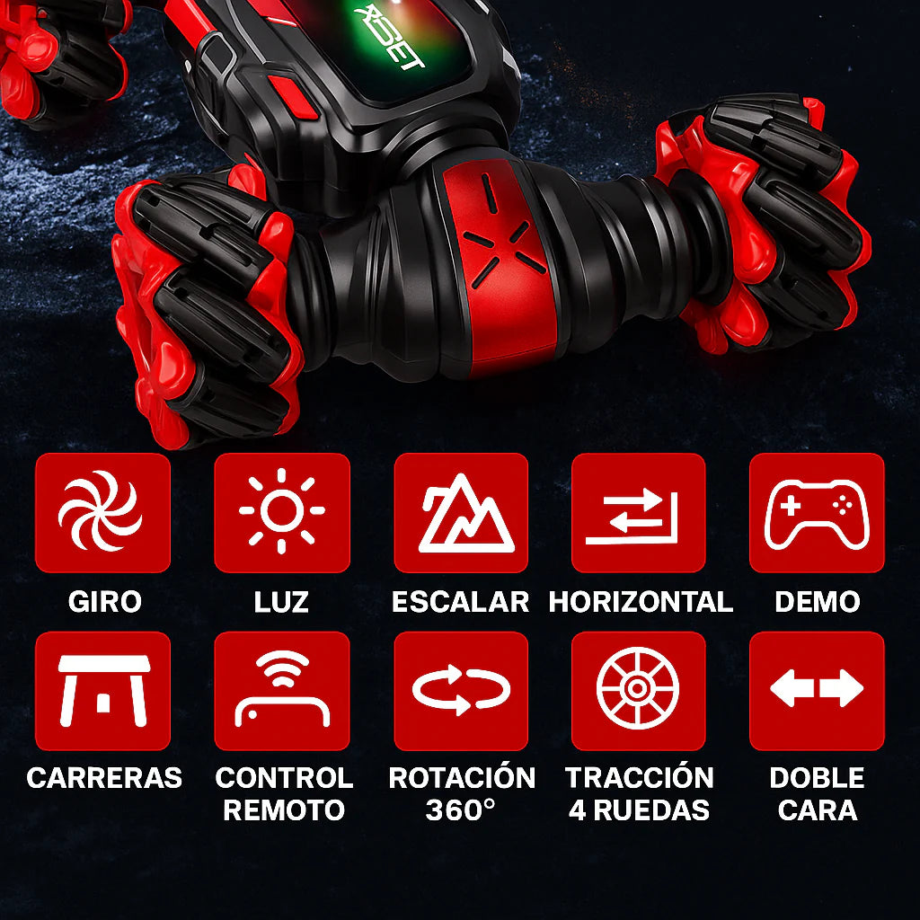 Auto acrobático LED con control de mano - Flash Racer™